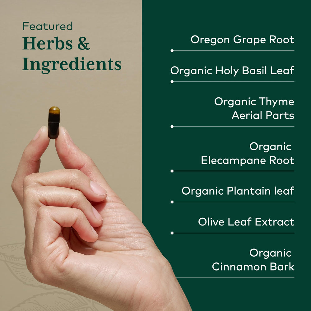 Gaia Herbs PRO Oregon grape root bottle emphasizes immune-supporting digestive health