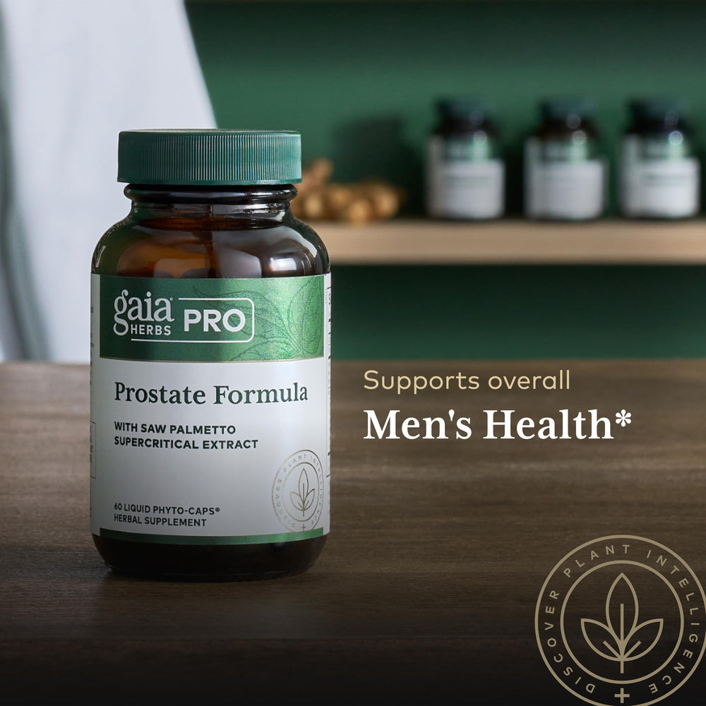 Gaia Herbs PRO Prostate Formula nettle root contributes herbal complexity.