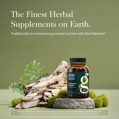 Gaia Herbs Prostate Health bottle pour for easy daily dosing.