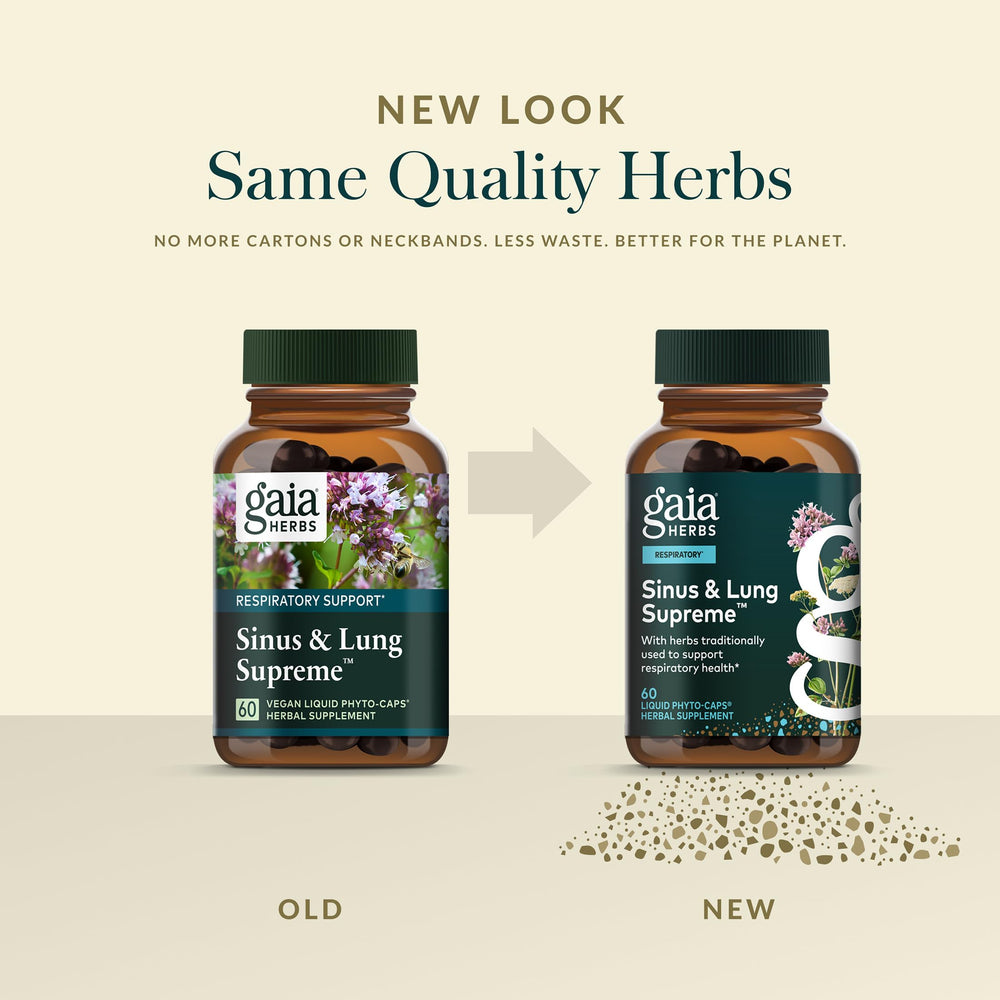 Gaia Herbs Sinus & Lung Supreme yarrow provides traditional balance.