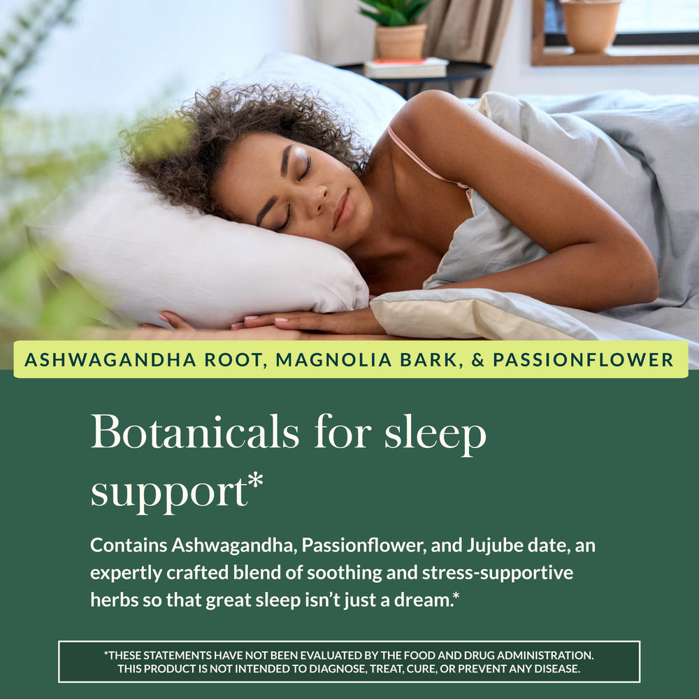 Gaia SleepThru magnolia bark close-up signals natural relaxation.