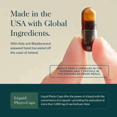 Gaia Herbs Thyroid Support ingredients include kelp for balanced metabolism.