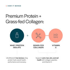 Gainful Collagen Whey Unflavored bottle back with nutrition details.