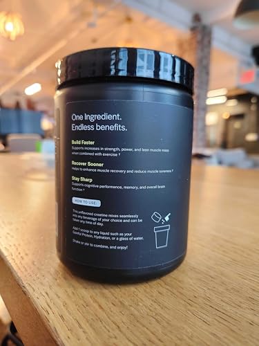 Gainful Creatine Powder unflavored tub; blends easily into drinks