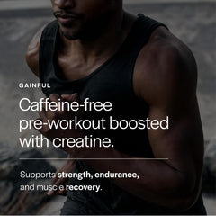 Gainful strawberry-lemonade flavor powder provides refreshing taste before workouts.