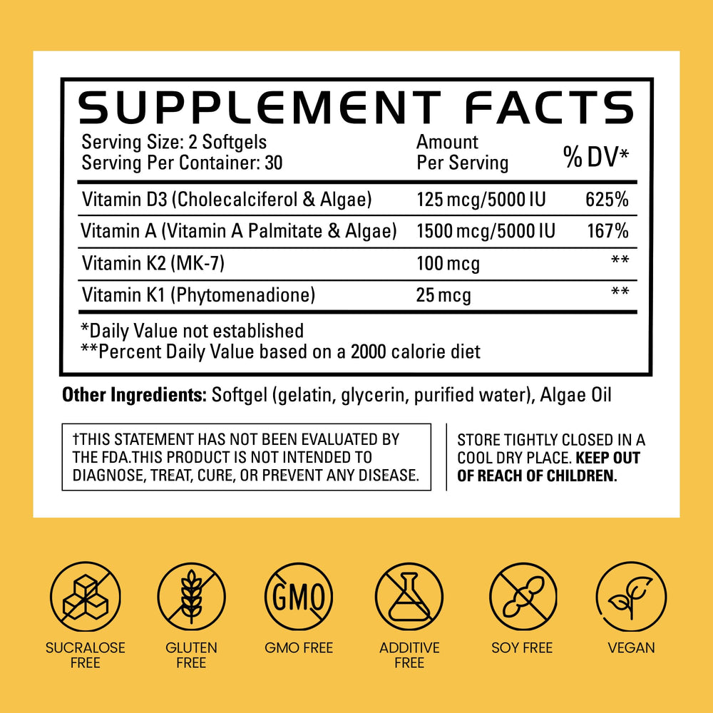 GAINS IN BULK package front displays vegan and gluten-free labeling.