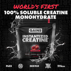 Gains in Bulk Instantized Creatine dissolves completely for clean shakes