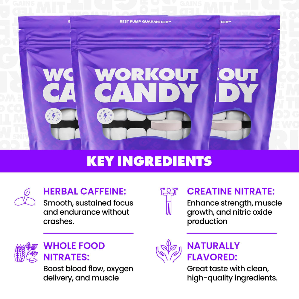 Gains in Bulk Natural Caffeine chews shown for steady energy