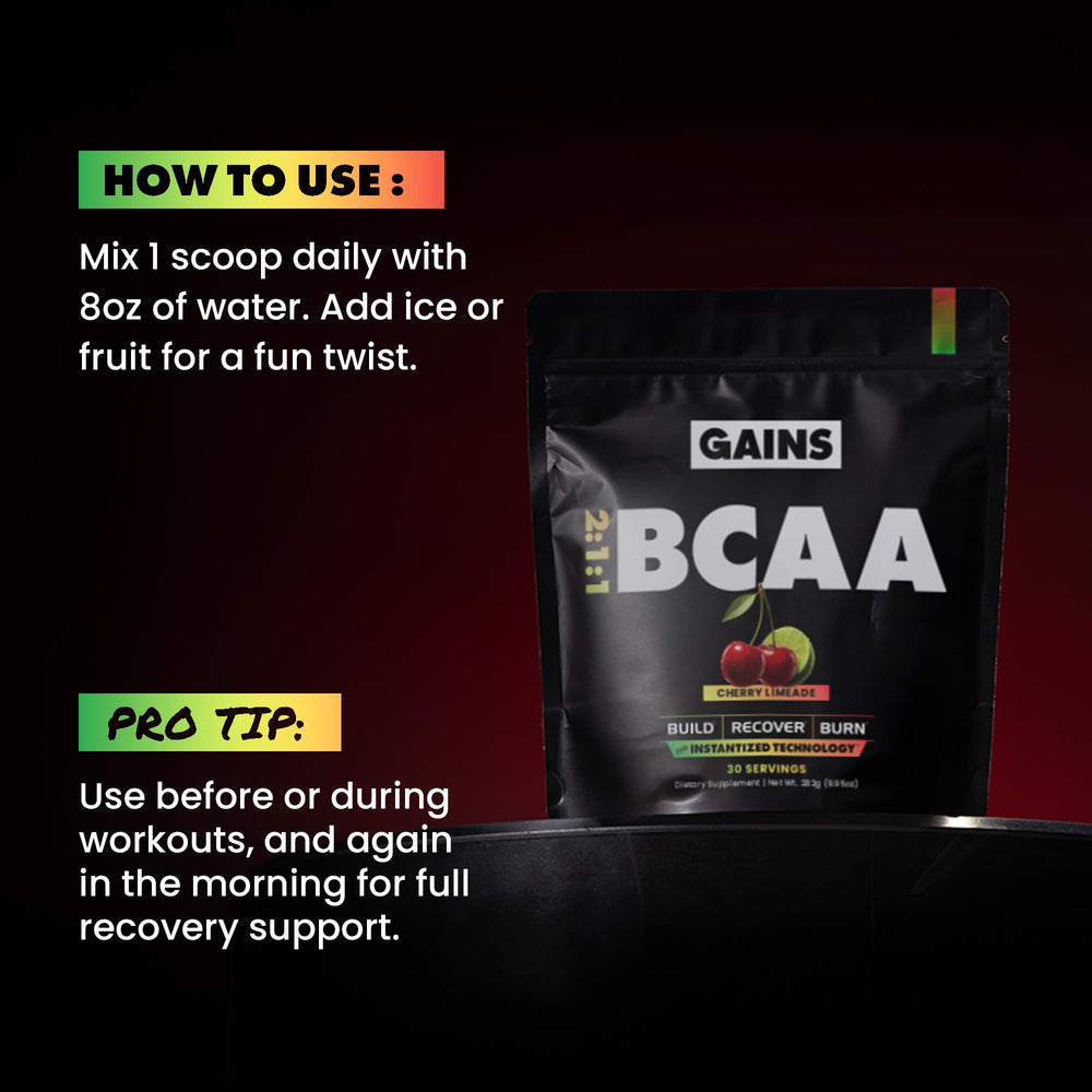 Gains in Bulk BCAAs vegan formula is keratin-free for ethical supplementation