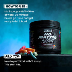 GAINS IN BULK No Matter What ingredients chart highlights natural sources.