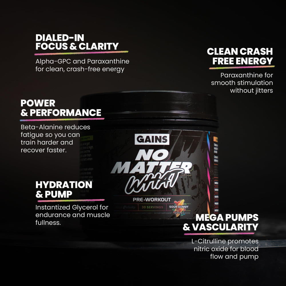 GAINS IN BULK No Matter What shaker prepared for gym session.