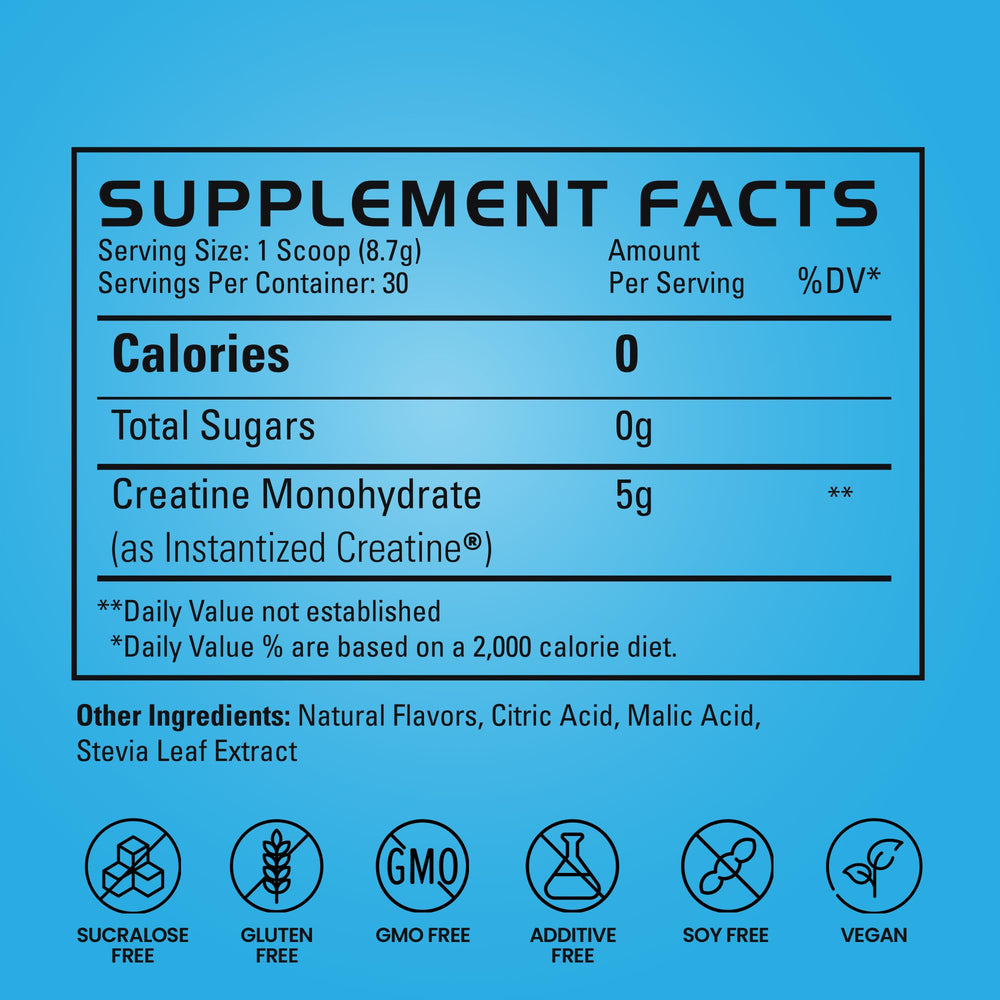 GAINS IN BULK pre-workout shake mixing with creatine