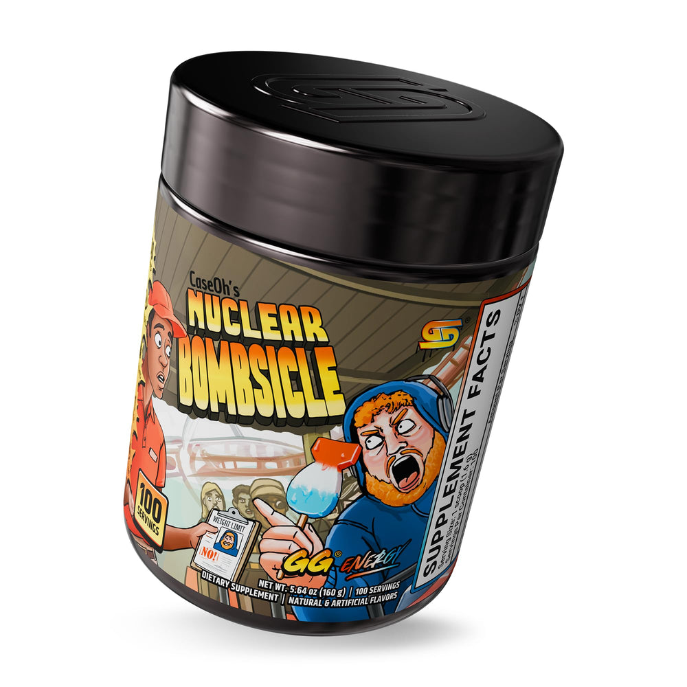 Gamer Supps GG CaseOh Nuclear Bombsicle scoop dissolving in water for quick mix