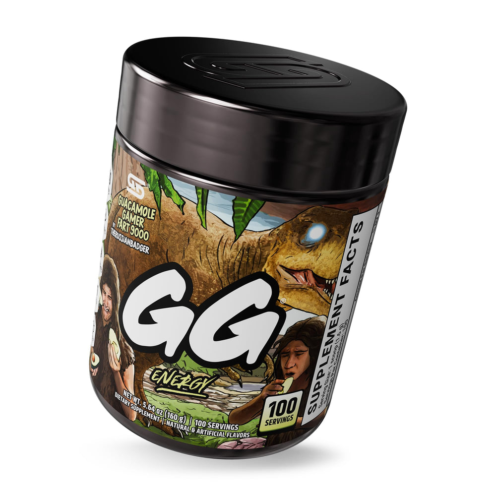 Gamer Supps GG Energy Guacamole powder-scoop demonstrating easy measuring and fast hydration