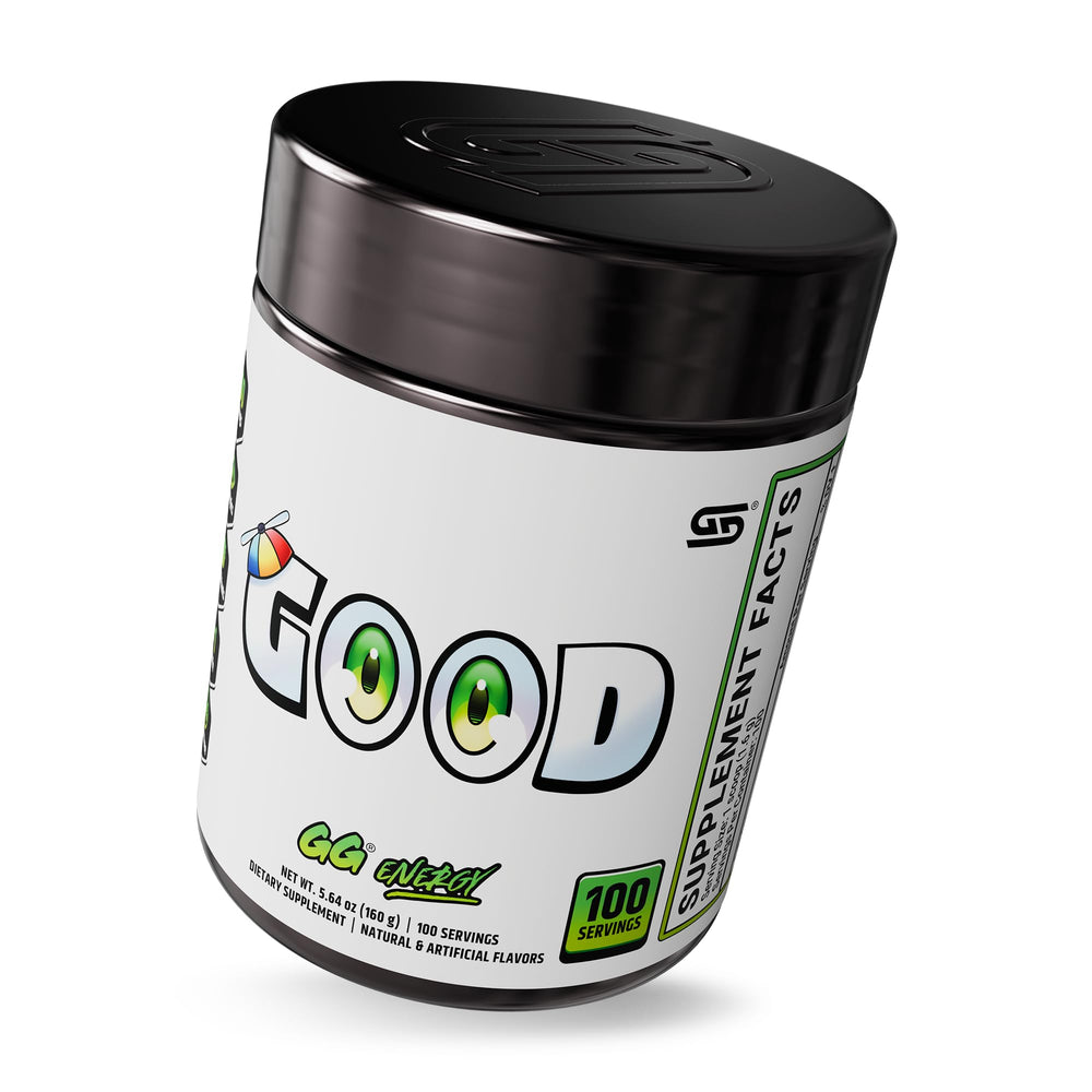 Gamer Supps GG Energy keto-friendly serving scoop close-up highlights low-calorie, sugar-free energy.