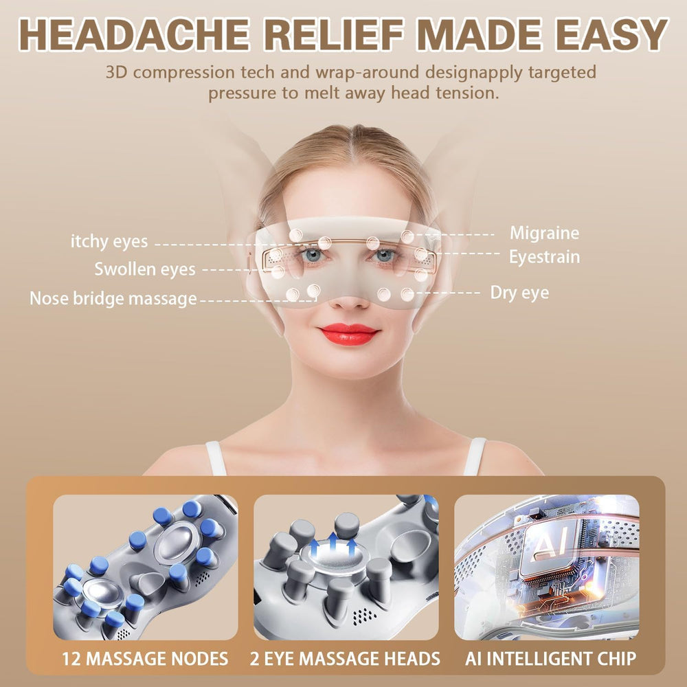 Ganoel Eye Massager with Bluetooth close-up for music during sessions