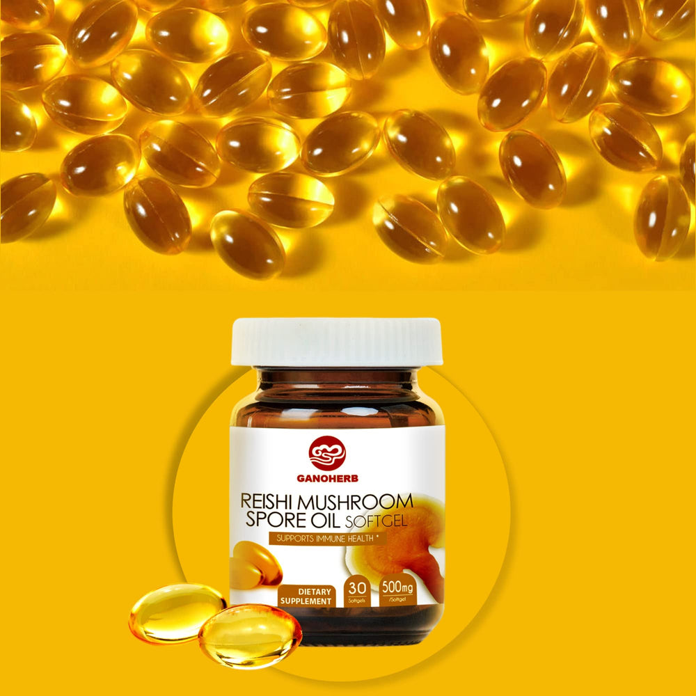 GANOHERB softgels ready to support daily routine with natural energy vibes.