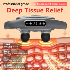 Gaolerbee massage gun with interchangeable heads enables versatile full-body use.