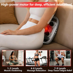 Gaolerbee 6-head massage gun shows battery indicator for long sessions.
