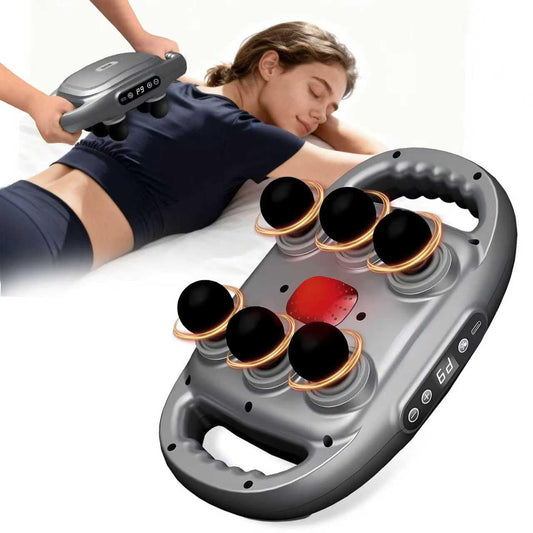 Gaolerbee 6-head massage gun front view for targeted deep tissue relief.