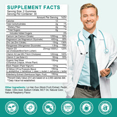 GAOLISHEN calcium citrate gummies raspberry close-up support bone health daily.