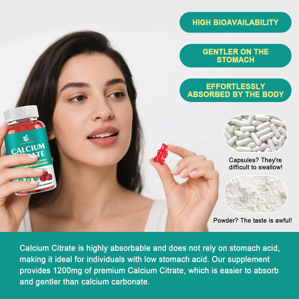 GAOLISHEN 1200 mg calcium citrate label highlights high absorption.