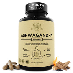 Garden of Herbz ashwagandha-sea-moss capsules offer balanced mood and sustained energy.