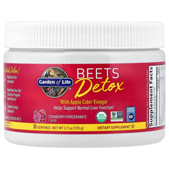 Garden of Life BEETS Detox cranberry-pomegranate powder highlighting flavor and antioxidants