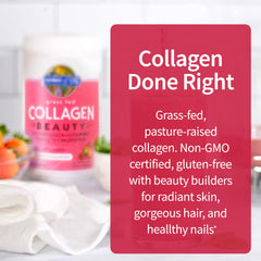 Garden of Life Collagen Beauty ingredients panel emphasizing vitamin C biotin silica