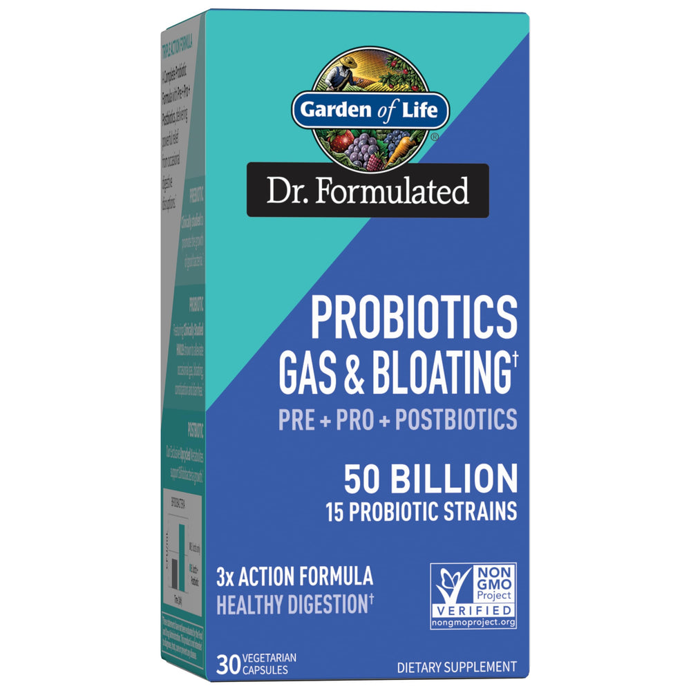 Garden of Life Dr. Formulated 3in1 bottle for daily digestive support