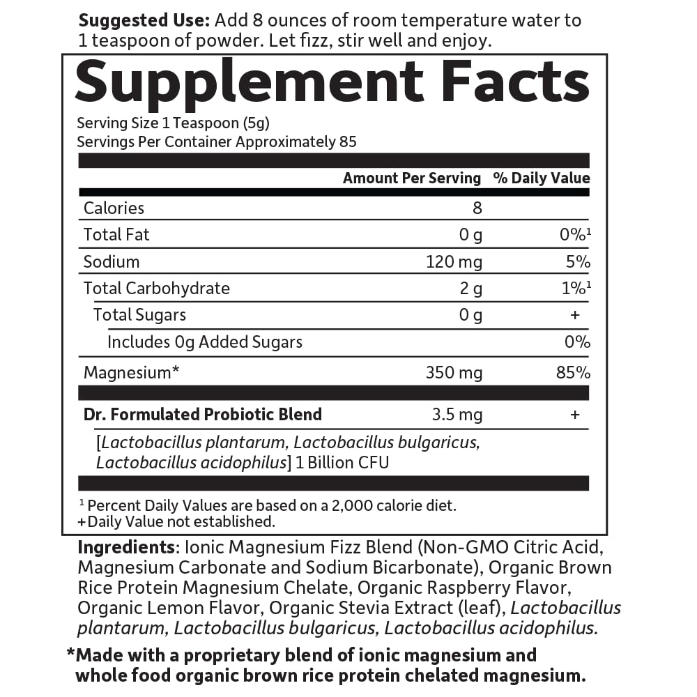 Garden of Life magnesium label shows non-GMO vegan and gluten-free qualities for clean supplementation.