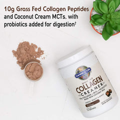 Probiotics icon and coconut MCT illustration highlighting digestion support by Garden of Life