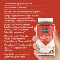 Garden of Life ingredients display with S-equol and Trans-Resveratrol for menopause support