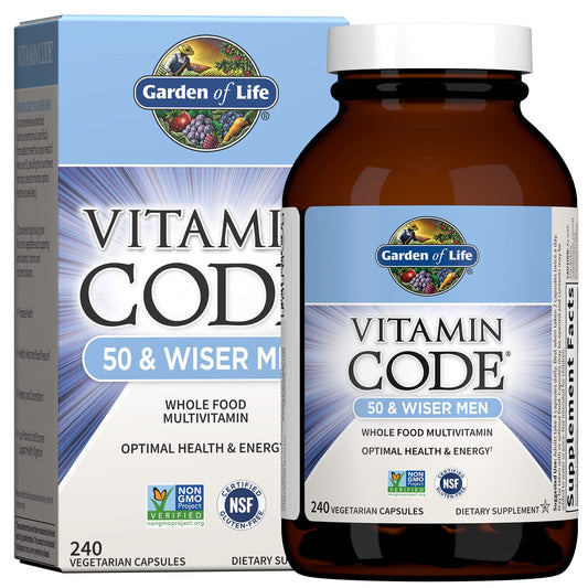Garden of Life Vitamin Code 50 & Wiser bottle for mature men