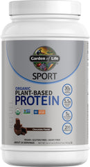 Garden of Life organic vegan protein chocolate tub supports post-workout refuel with smooth texture.