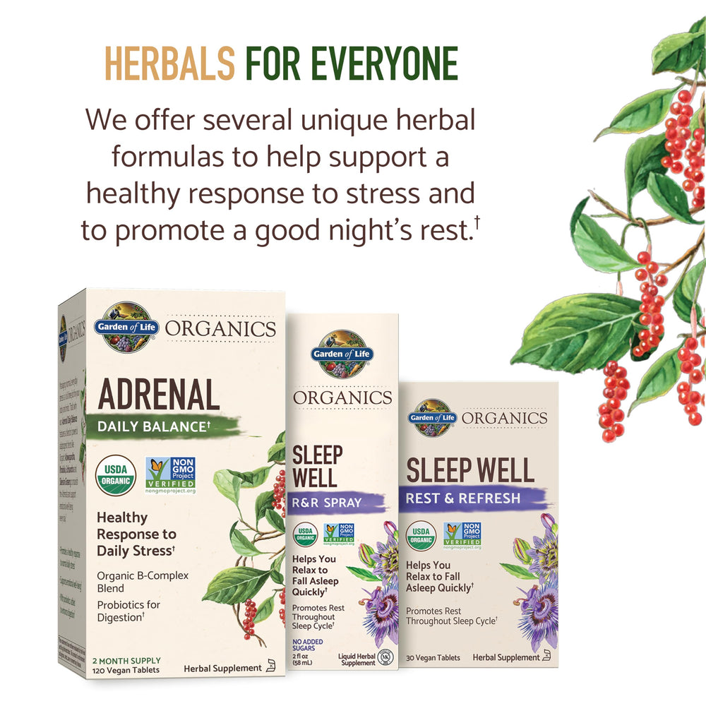 Garden of Life Organics B vitamins tablets close-up highlighting whole-food sourced nutrients.