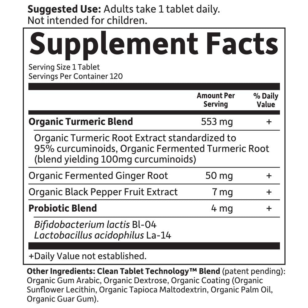 Clean tablet technology and organic non GMO materials shown