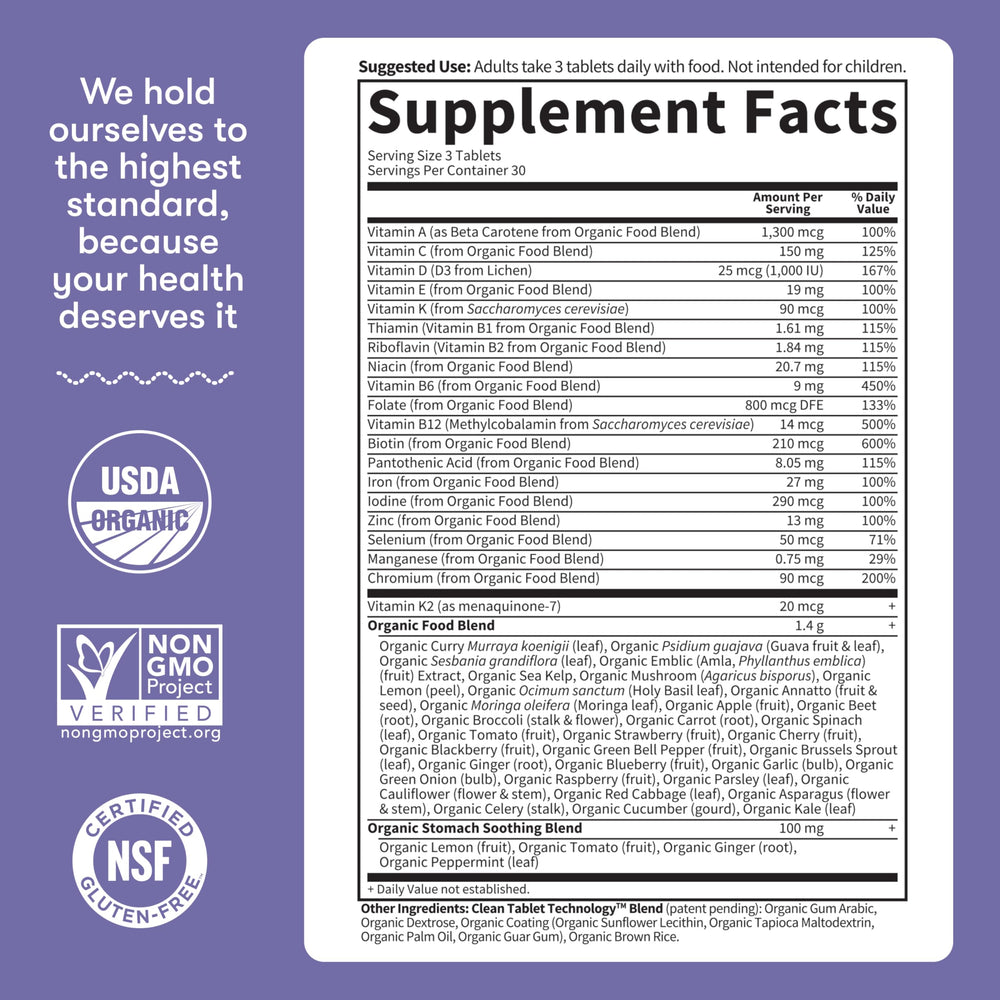 Garden of Life Organics Prenatal Multi ginger-peppermint blend for stomach comfort