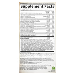Garden of Life Organics serving size illustration, dosage guidance.