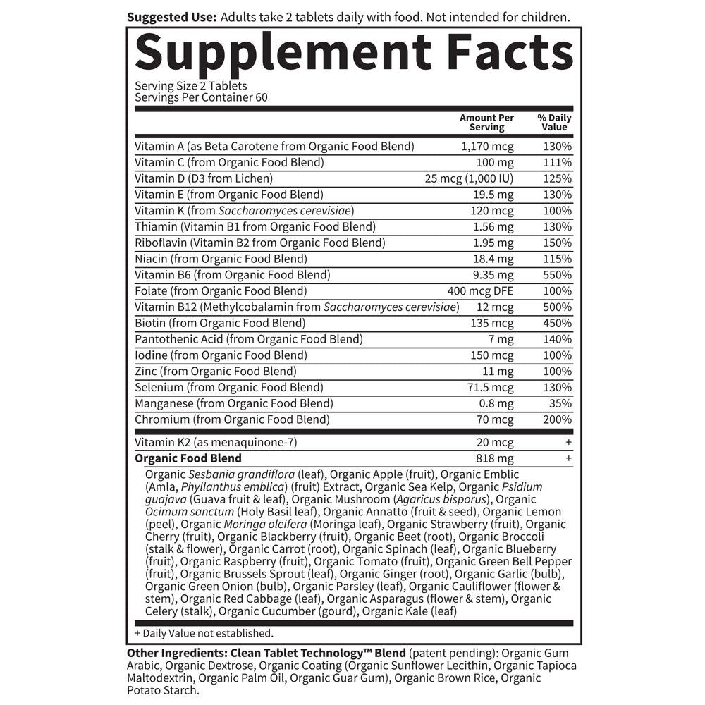 Garden of Life Organics vitamin B12 methylcobalamin component detail.