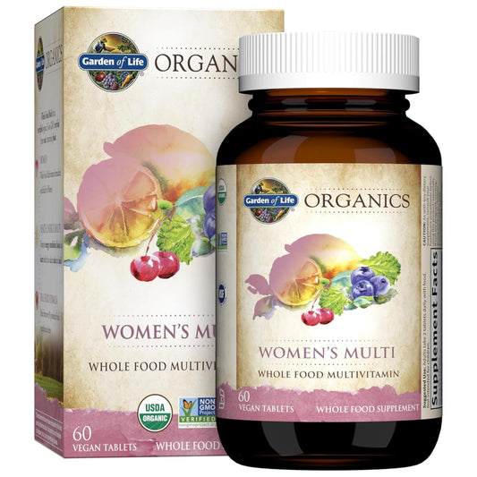 Garden of Life Organics Women's Multi bottle cap for daily wellness support