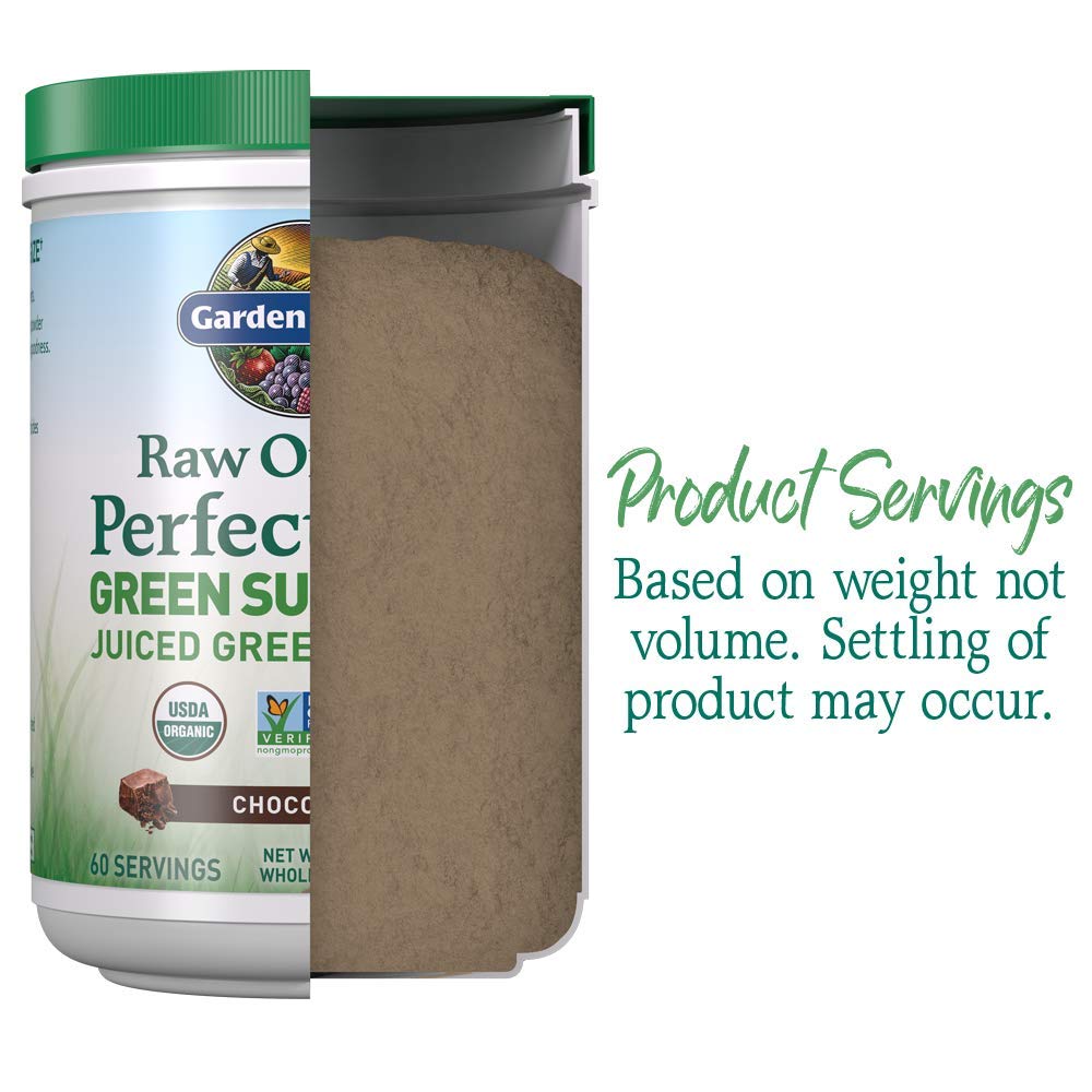 Close-up of probiotics and enzymes label on Garden of Life packaging