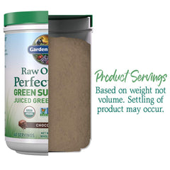Close-up of probiotics and enzymes label on Garden of Life packaging