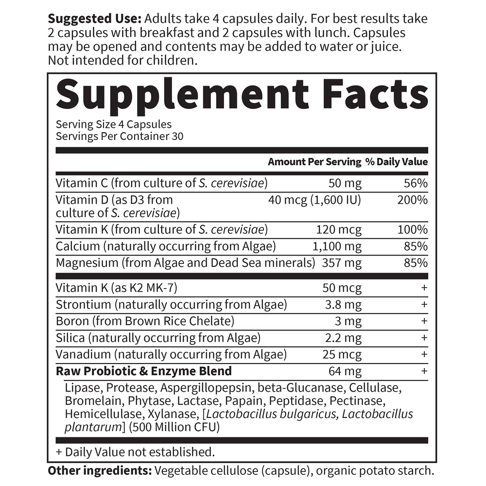 Garden of Life Raw Calcium with probiotics and enzymes aids digestion and nutrient absorption