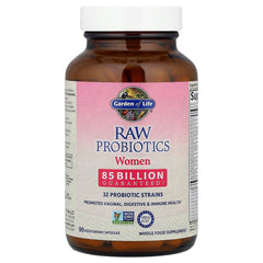Garden of Life Raw Probiotics Women capsules are easy-to-swallow vegetarian capsules
