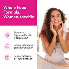 Garden of Life Raw Probiotics Women label featuring 32 strains for broad daily support