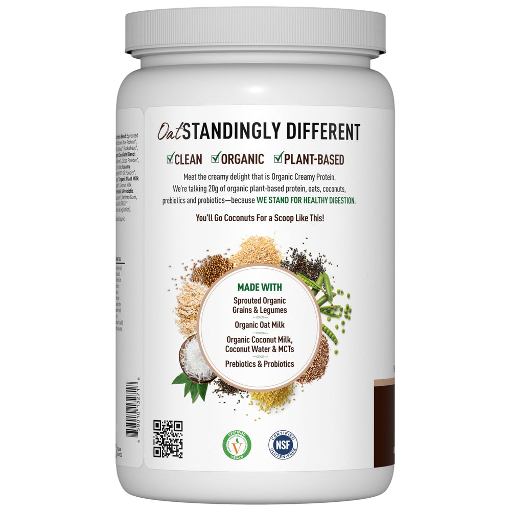 Garden of Life serving scoop with powder demonstrates easy daily mix.