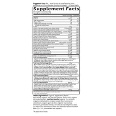 Garden of Life Sport Greens Apple Berry shake in glass, vibrant and refreshing for post-workout refreshment.