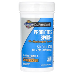 Garden of Life Sport Probiotics ingredients panel close-up showing strains.