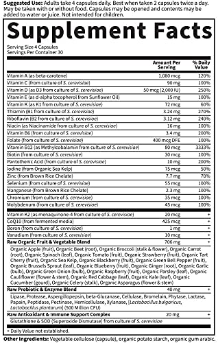 Raw probiotics and digestive enzymes in Vitamin Code 50+ Women